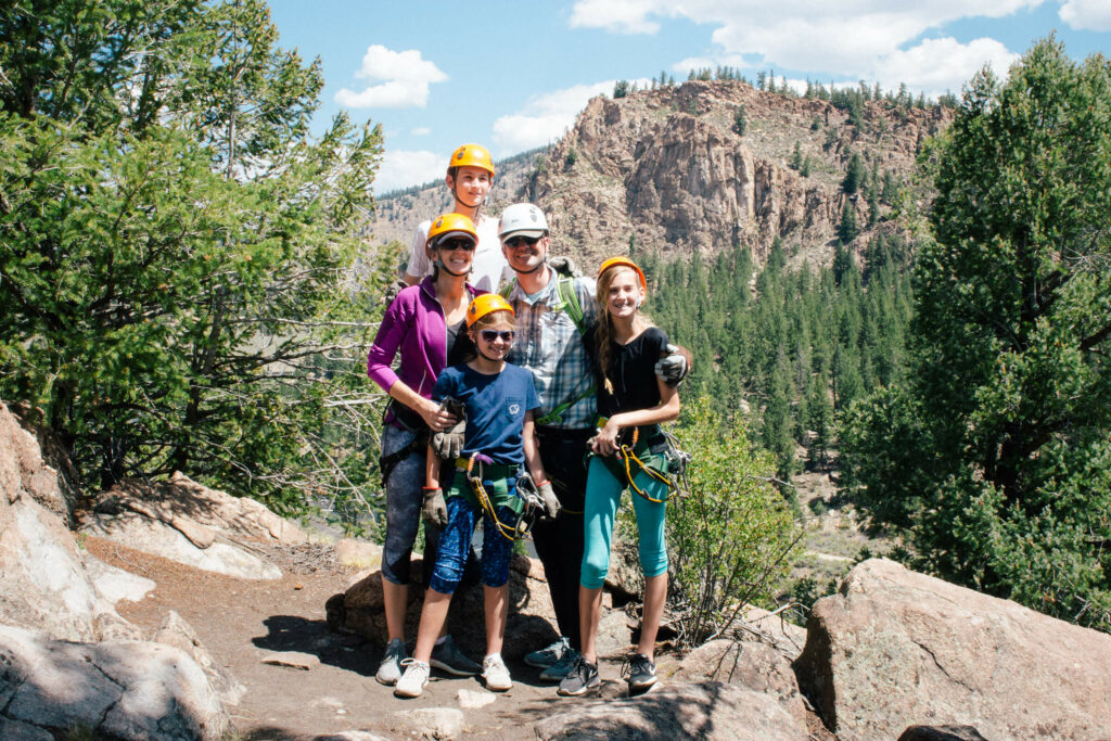 family on Via Ferrata course