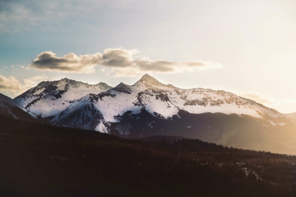 Winter Colorado Telluride Mountain 