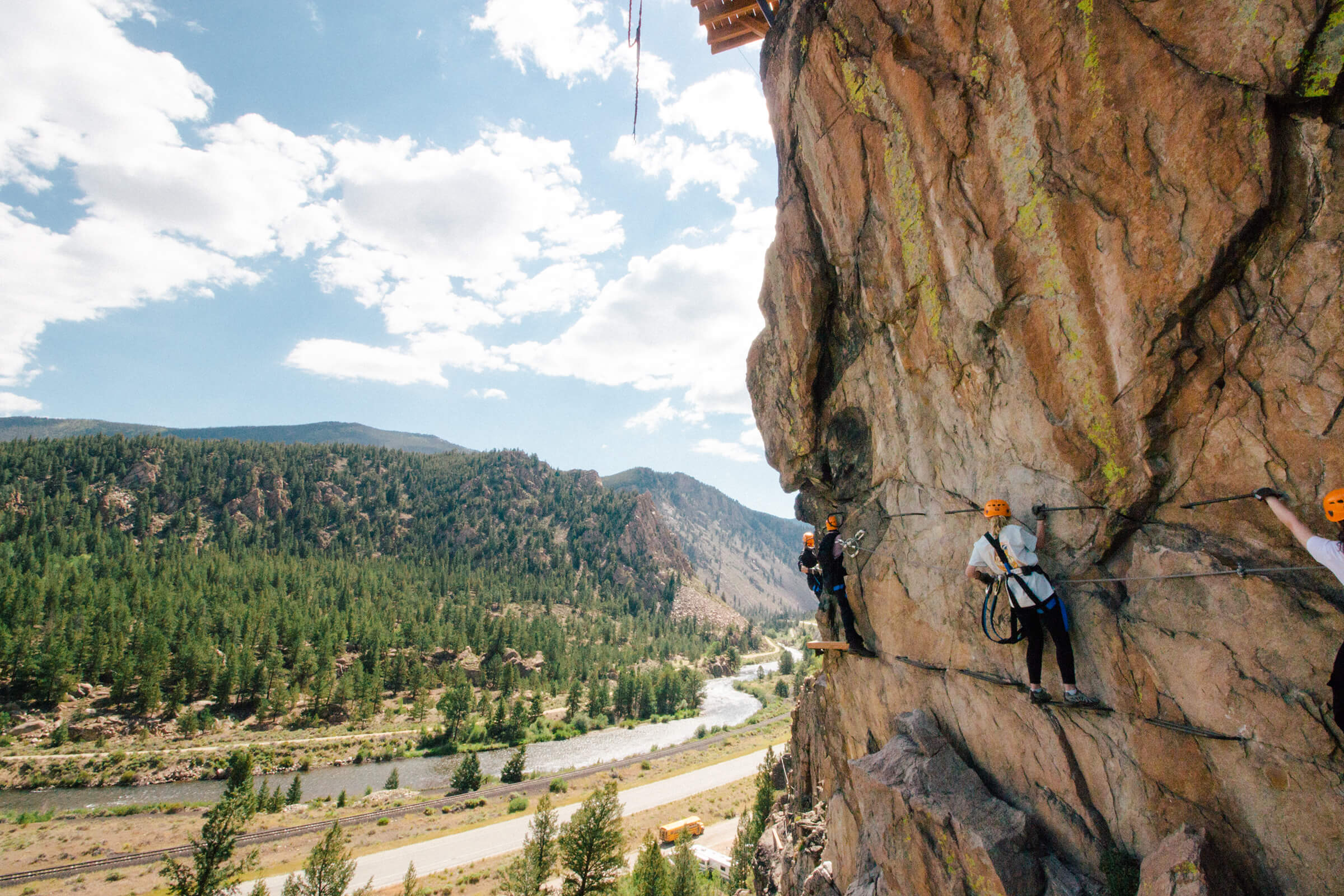 Participants on Via Ferrata course