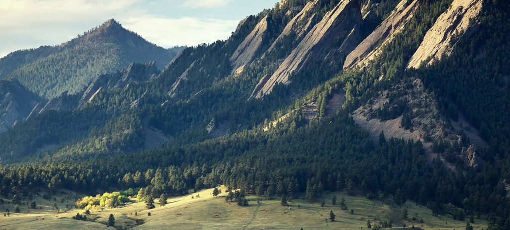 Mountains and valley in Colorado.